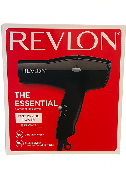 Revlon Compact Hair Dryer – 1875 Watts (Open Box, Fast Drying, Lightweight
